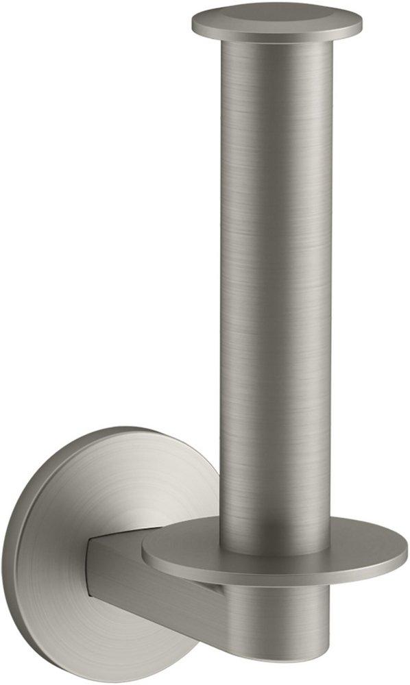 KOHLER Vibrant&reg; Brushed Nickel Wall Mount Vertical Toilet Tissue Holder 