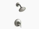 2.5 gpm 1-Function Wall Mount Shower Trim Set with Push-Button Diverter and Single Lever Handle (Less Showerhead) in Vibrant® Brushed Nickel