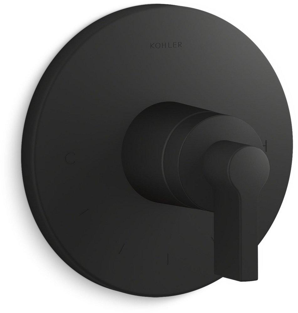 KOHLER Matte Black Thermostatic Valve Trim 