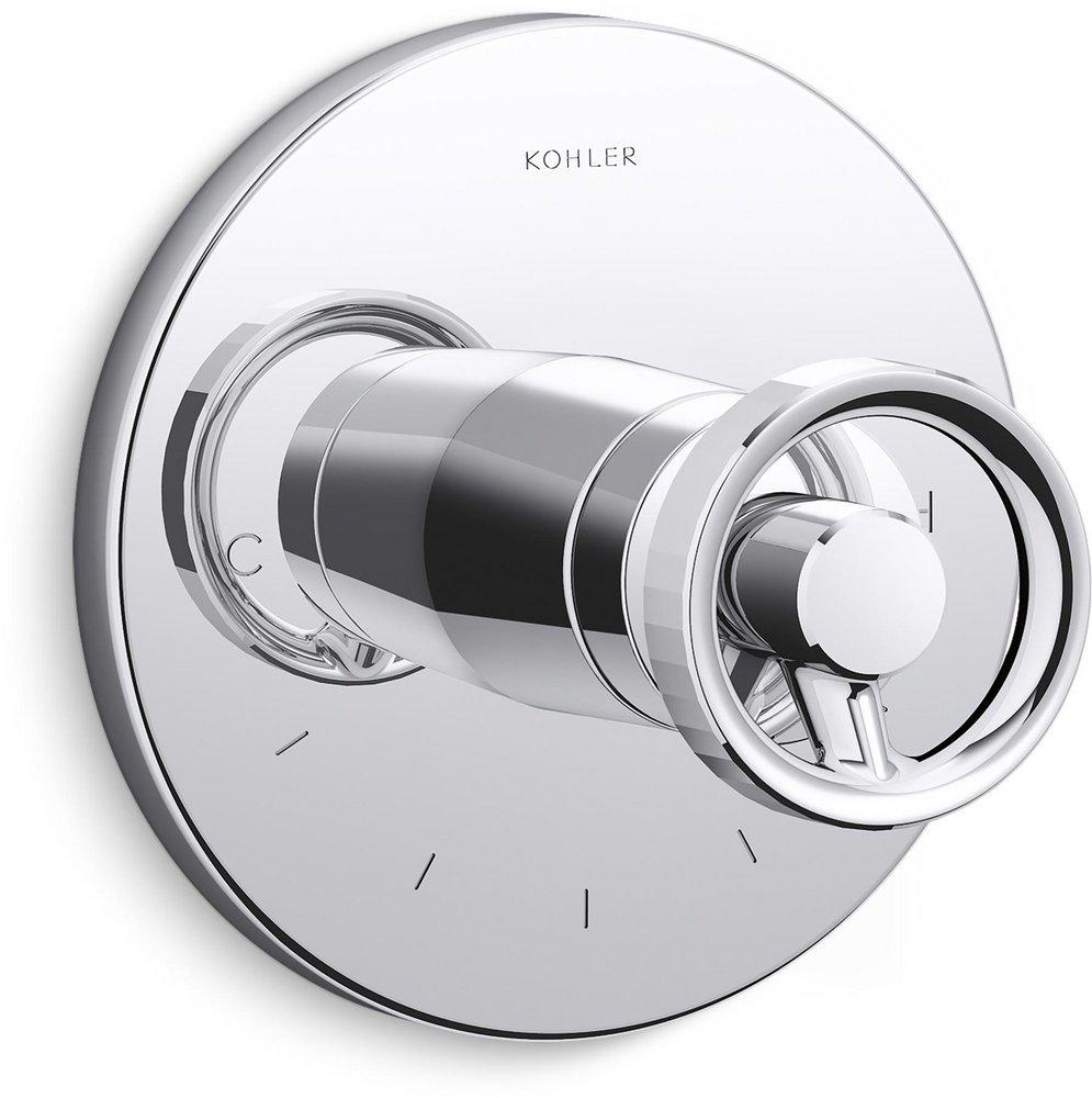 KOHLER Polished Chrome Thermostatic Valve Trim 