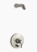 2 gpm 1-Function Wall Mount Shower Trim Set with Push-Button Diverter and Single Lever Handle (Less Showerhead) in Vibrant® Brushed Nickel