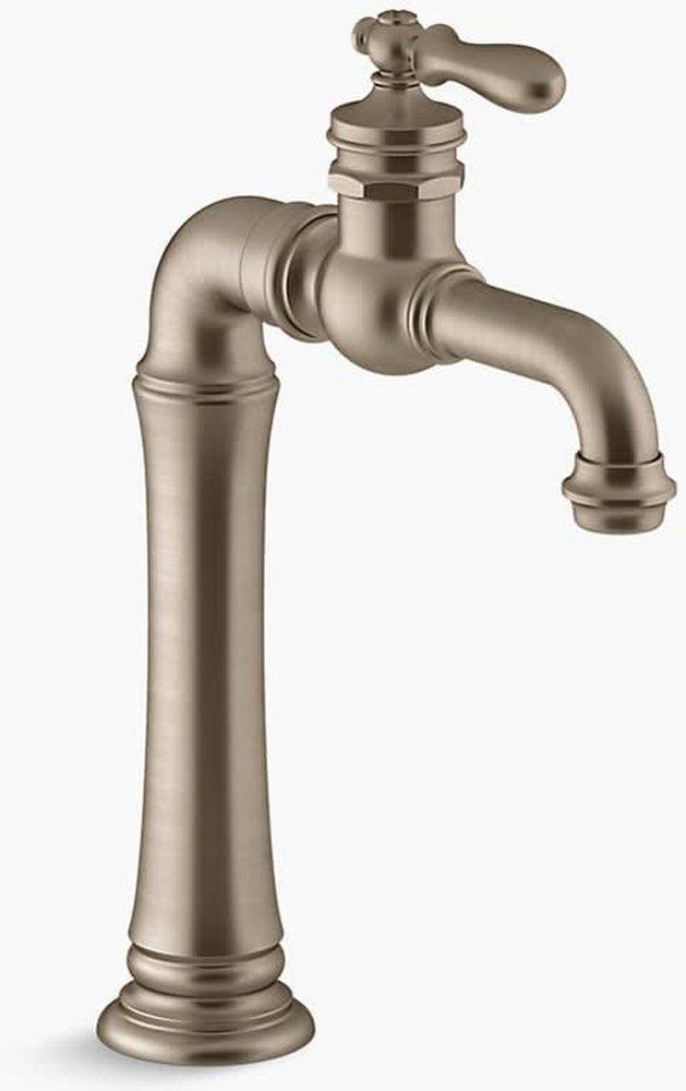 KOHLER Vibrant&reg; Brushed Bronze Single Handle Monoblock Bathroom Sink Faucet 