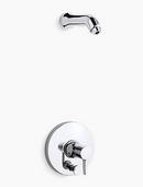 2 gpm 1-Function Wall Mount Shower Trim Set with Push-Button Diverter and Single Lever Handle (Less Showerhead) in Polished Chrome