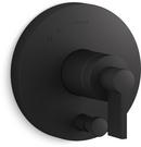 KOHLER Matte Black Single Handle Bathtub & Shower Faucet Trim Only 