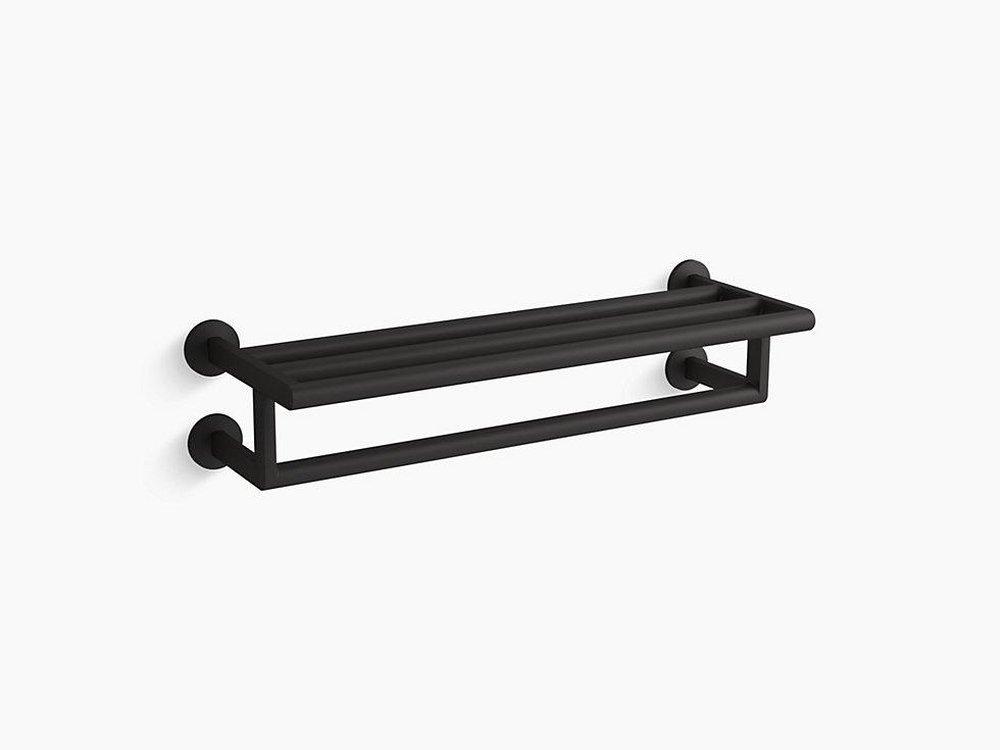 KOHLER Matte Black 24 in. Towel Bar 
