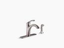 1.8 gpm 2 or 4-Hole Kitchen Sink Faucet with Single Lever Handle, Swing Spout and Side Spray in Vibrant® Stainless