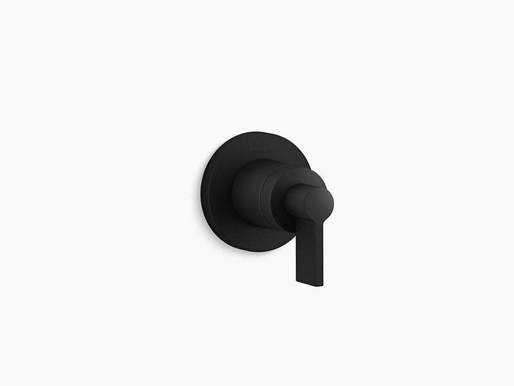 KOHLER Matte Black Single Handle Brass Diverter Trim for K-728-K 
