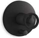 Single Handle Pressure Balancing Valve Trim in Matte Black