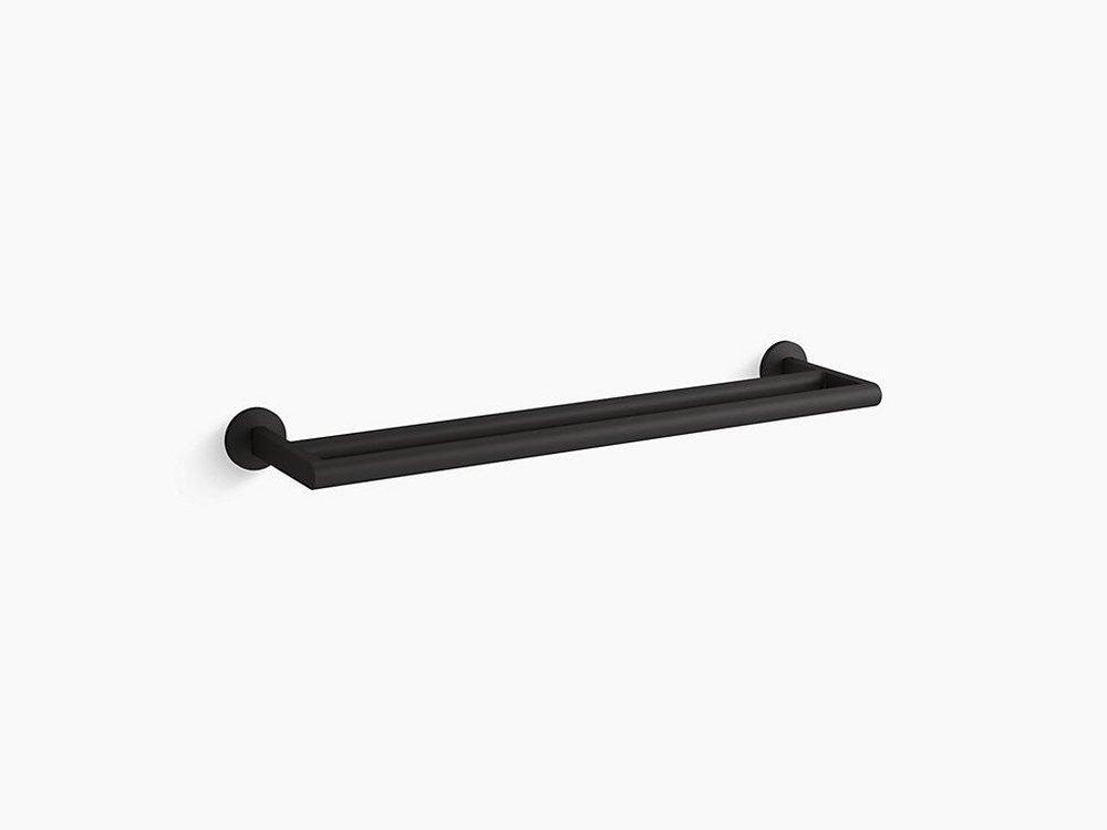 KOHLER Matte Black 24 in. Towel Bar 