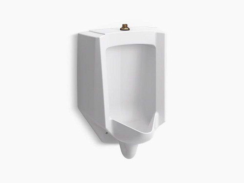 KOHLER White 1 gpf Wall Mount Vitreous China Antimicrobial Top Spud Urinal (1-Piece) 