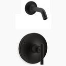 Single Handle Shower Faucet in Matte Black (Trim Only) (Showerhead Sold Separately)