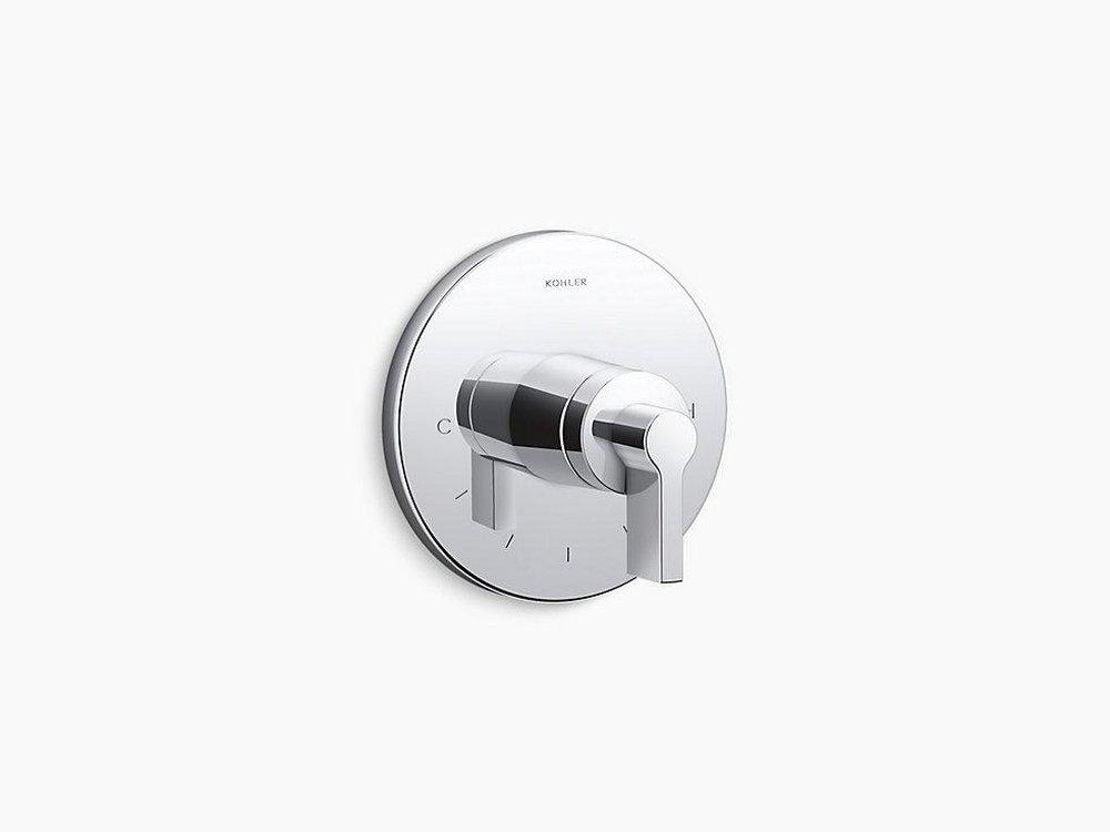 KOHLER Polished Chrome Thermostatic Valve Trim 