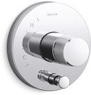 Single Handle Pressure Balancing Valve Trim with Integrated Diverter in Polished Chrome