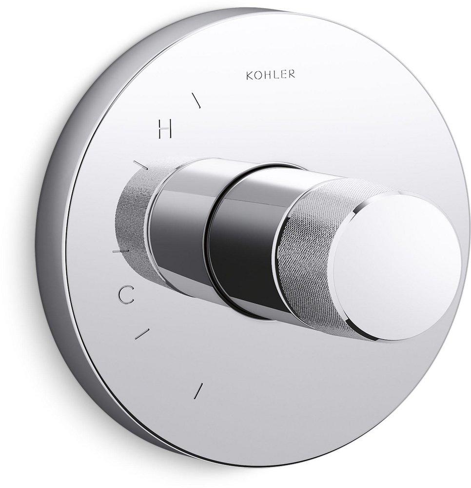 KOHLER Polished Chrome Brass Pressure Balancing Valve Trim 