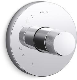 Single Handle Pressure Balancing Valve Trim in Polished Chrome