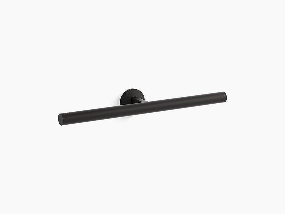 KOHLER Matte Black Double Arm Towel Holder 