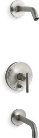 KOHLER Vibrant&reg; Brushed Nickel Single Handle Bathtub & Shower Faucet in Vibrant&reg; Brushed Moderne Brass (Trim Only) 