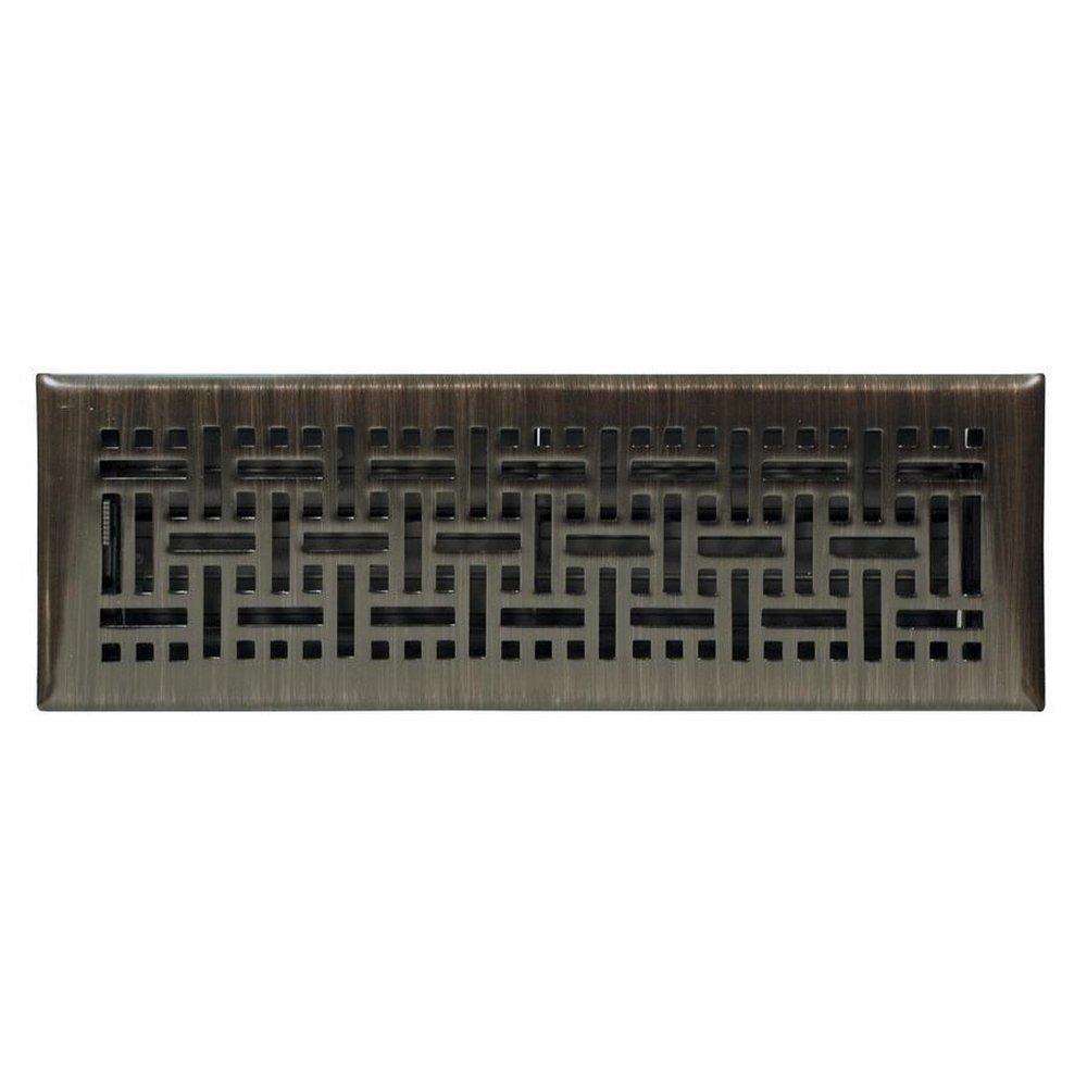Accord Ventilation Products Oil Rubbed Bronze 14 in. for Commercial and Residential Floor Register in Oil Rubbed Bronze Solid Steel 