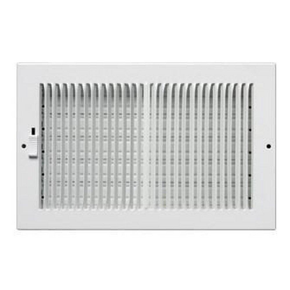 Accord Ventilation Products White 10 in. Baseboard Register in White Steel 