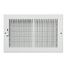 Accord Ventilation Products White 10 in. Baseboard Register in White Steel 