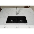 Elkay Black 33 x 18-1/2 in. No Hole Composite Double Bowl Undermount Kitchen Sink 