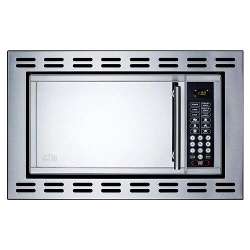 Summit Appliance Stainless Steel 15-13/100 in. 0.9 cu. ft. 900 W Built-In Microwave 
