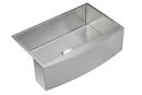 PROFLO&reg; Stainless Steel 33 x 22 in. Stainless Steel Single Bowl Farmhouse Kitchen Sink with Sound Dampening 