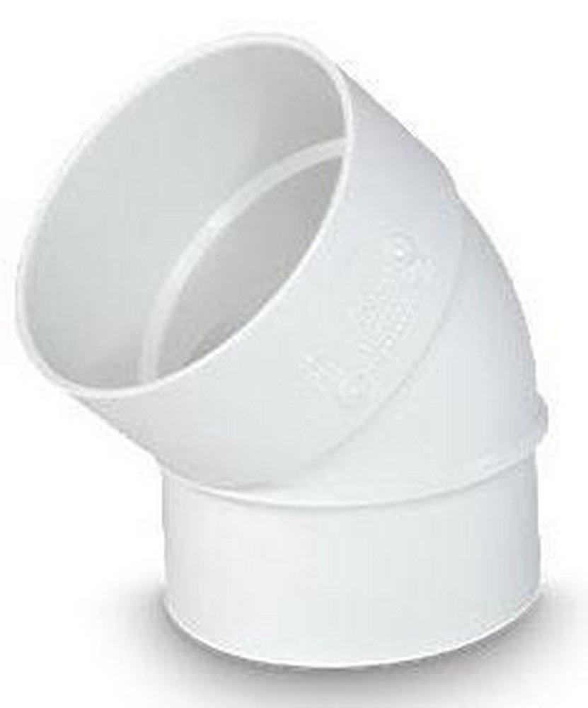 Multi-Fittings Corporation Hub x Spigot Street SDR 35 PVC Solvent Weld Sewer 45 Degree Elbow 