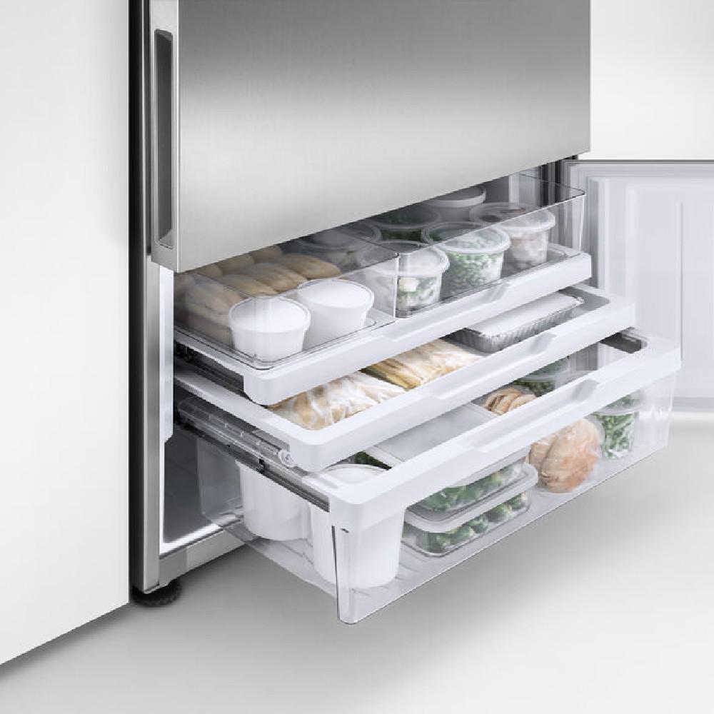 Fisher & Paykel Stainless Steel 31-1/8 in. 12.3 cu. ft. Counter Depth and Bottom Mount Freezer Refrigerator 
