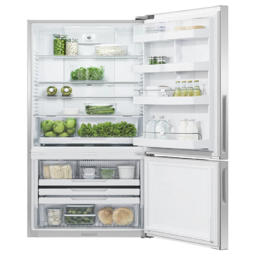 Fisher & Paykel Stainless Steel 31-1/8 in. 12.3 cu. ft. Counter Depth and Bottom Mount Freezer Refrigerator 