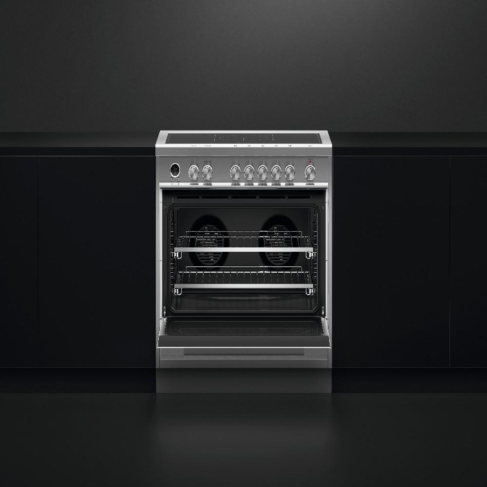 Fisher & Paykel Stainless Steel/Black 35-7/8 in. Electric 5-Burner Smoothtop Freestanding Range 