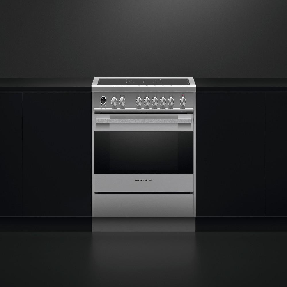 Fisher & Paykel Stainless Steel/Black 35-7/8 in. Electric 5-Burner Smoothtop Freestanding Range 
