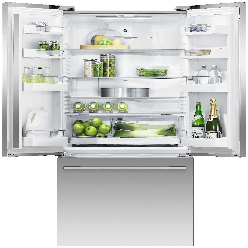 Fisher & Paykel Stainless Steel 31-3/32 in. 12.1 cu. ft. Counter Depth and French Door Refrigerator 