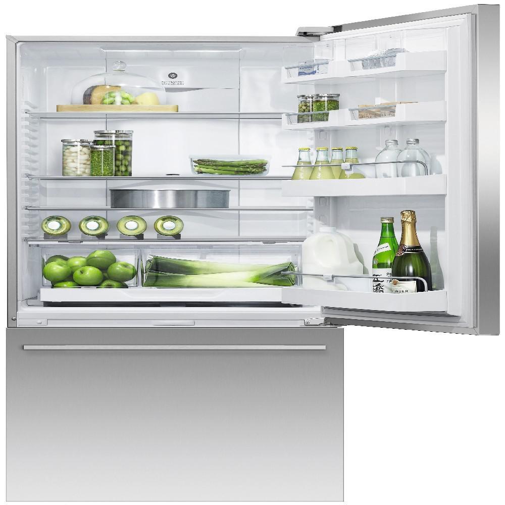 Fisher & Paykel Stainless Steel 31-3/32 in. 12.3 cu. ft. Bottom Mount Freezer Refrigerator 