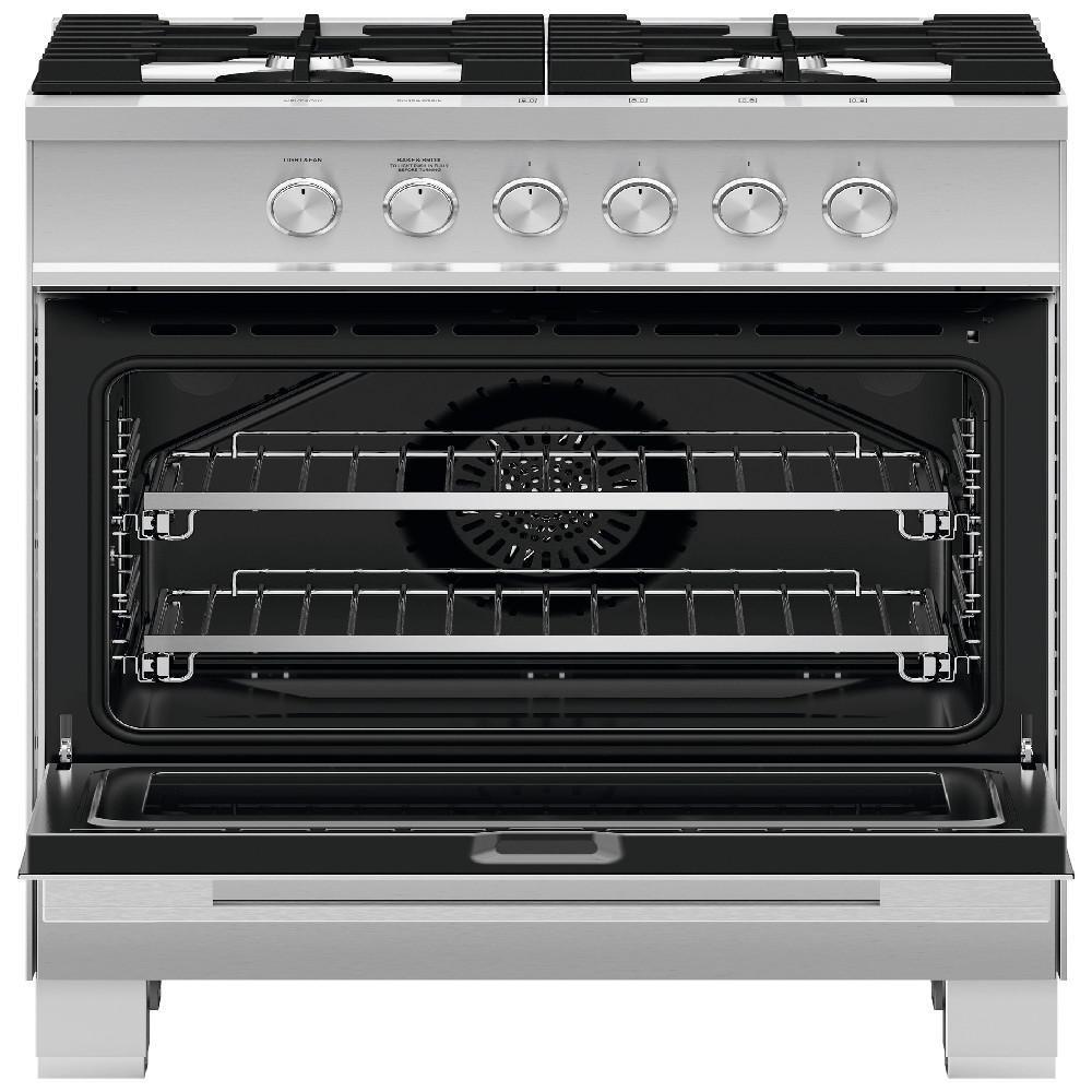 Fisher & Paykel Brushed Stainless Steel 29-7/8 in. Gas 4-Burner Sealed Freestanding Range 