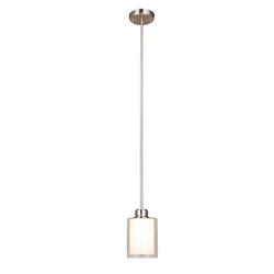 60W Mini Pendant in Brushed Nickel