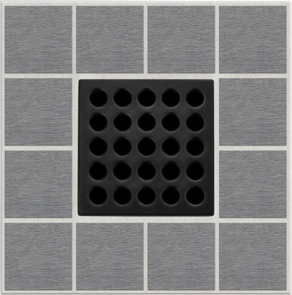 Ebbe America Matte Black Stainless Clad, Plastic Drain Grate 