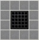 Ebbe America Matte Black Stainless Clad, Plastic Drain Grate 