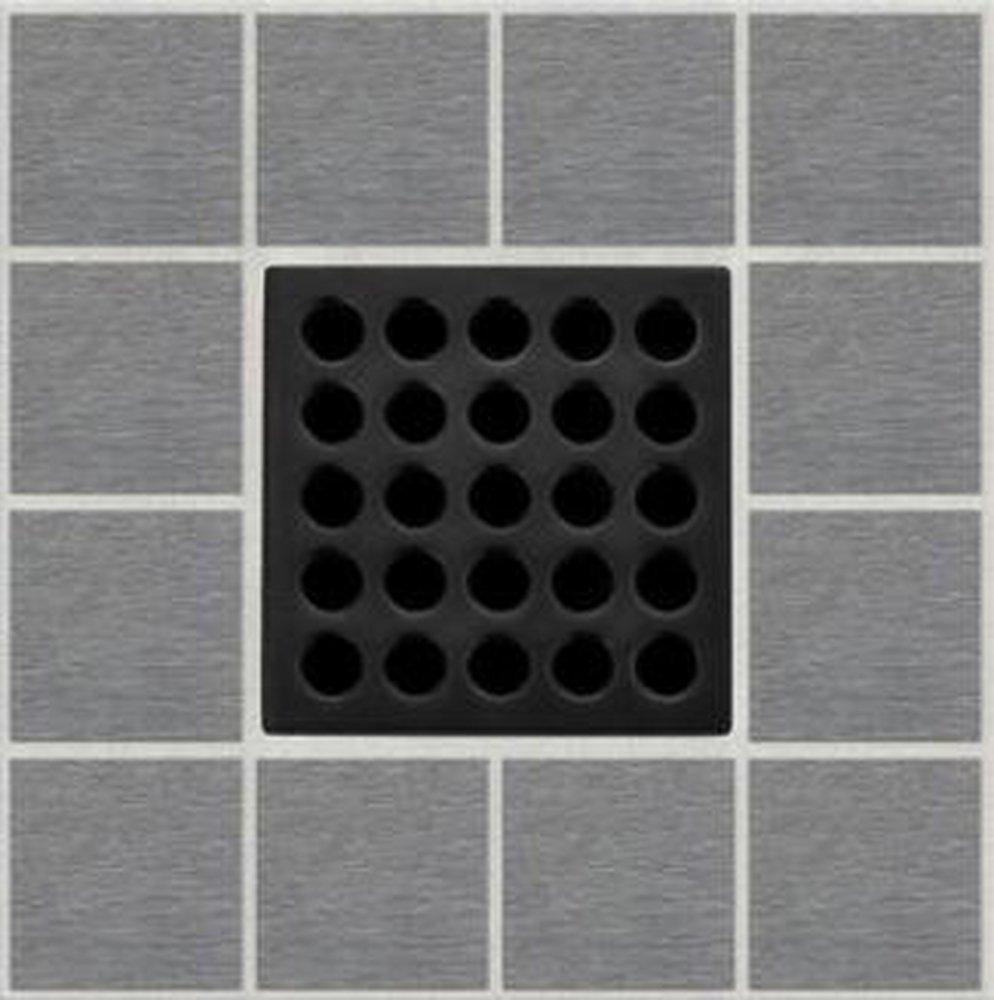 Ebbe America Matte Black Stainless Clad, Plastic Drain Grate 