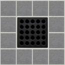 Ebbe America Matte Black Stainless Clad, Plastic Drain Grate 