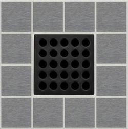 3-3/4 in. Matte Black, Plastic Drain Grate