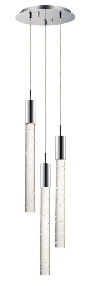 ET2 Lighting Polished Chrome 13 in. 8W 3-Light Integrated LED Pendant 