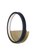 11W 1-Light 770 Lumen LED Wall Sconce in Black with Gold