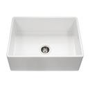 Houzer White 30 x 20 in. Fireclay Single Bowl Farmhouse Kitchen Sink 