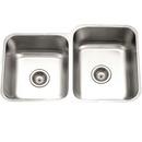 Stainless Steel Double Bowl Stainless Steel Undermount Kitchen Sink in Lustrous Satin Stainless Steel