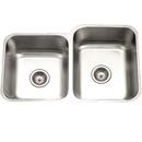 Houzer Stainless Steel Double Bowl Undermount Stainless Steel Kitchen Sink 