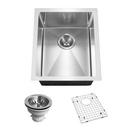 12 x 14 in. No Hole Stainless Steel Single Bowl Undermount Kitchen Sink in Lustrous Satin