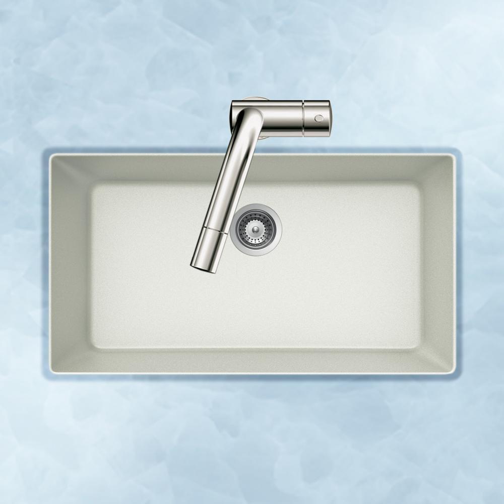 Houzer Cloud Single Bowl Undermount Composite Kitchen Sink 
