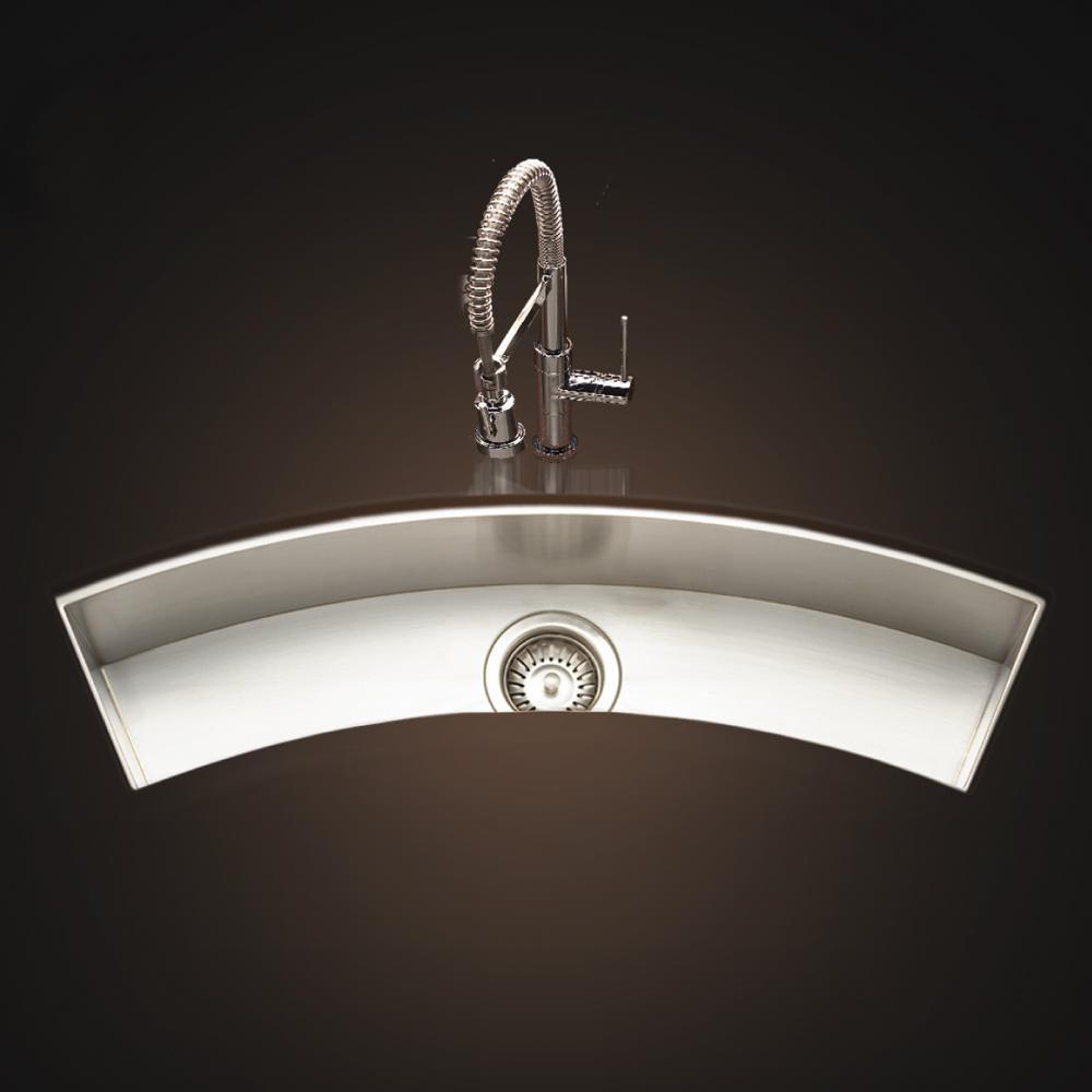 Houzer Stainless Steel Single Bowl Undermount Bar Sink 