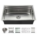 Houzer Stainless Steel Single Bowl Undermount Stainless Steel Kitchen Sink 